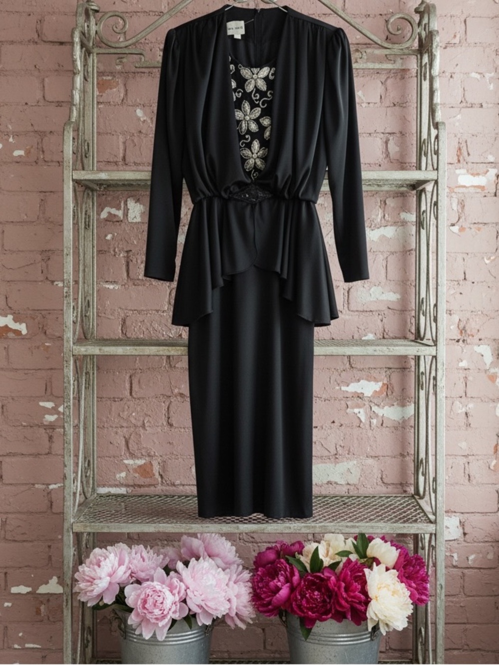 Boston Maid vintage 70s ruched dress